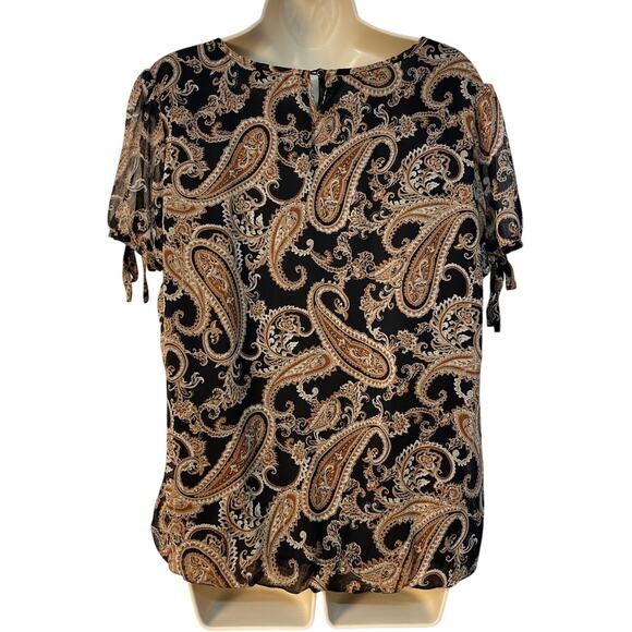 Tamara H Women’s Short Sleeve Crewneck Top Multicolor Size L - Picture 2 of 10